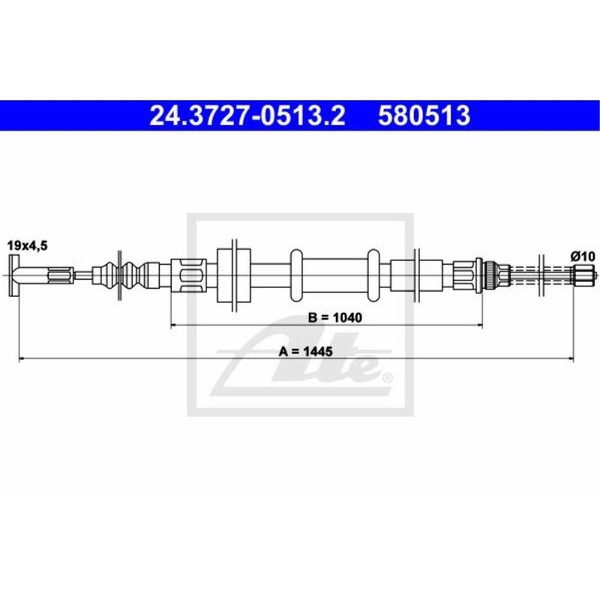 ATE Handbremsseile Seilzug Feststellbremse FüR Fiat Tipo 160 Tempra 159 159_-image