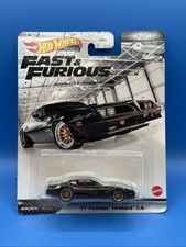 Hot Wheels Pontiac Firebird T/A 1:64 Diecast Fast & Furious 1977 Black/Gold (2)
