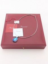 Collier chaîne Baccarat Psydelic Oméga bleu scarabée avec boite France SV 925