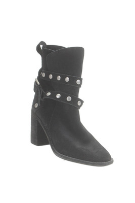See by Chloe Womens Suede Strappy Detail Heels Ankle Boots Shoes Black Size 5.5