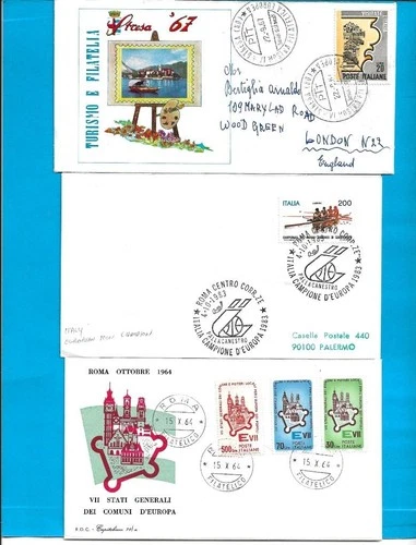 ITALY - THREE DIFFERENT COMMEMORATIVE & FIRST DAY COVERS - N885