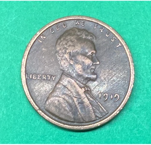 1919 XF/EF Lincoln Wheat Penny Cent - Early Date Nice Detail