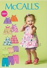 MCCALLS SEWING PATTERN 6912 BABY NB-XL REVERSIBLE CRISS CROSS BACK DRESS & PANTS