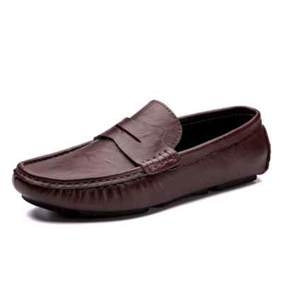 Comfortable Casual Leather Shoes Men's Loafers Moccasins Slip on Driving Shoes 