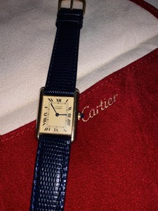 Cartier Tank Watch Unisex Vermeil 925 Quartz New Battery Ebay