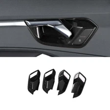 For Audi Q3 2019-2022 Bright Black Car Inner Door Handle Bowl Panel Cover Trim