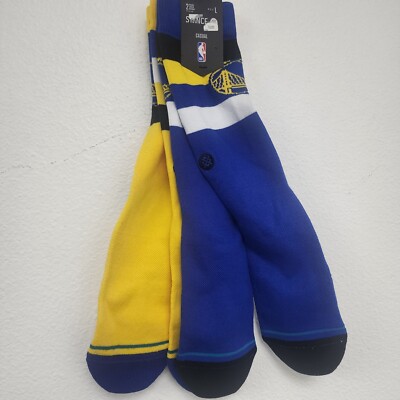 Stance Golden State Warriors 2 Pair Socks NBA B-ball  Curry Men's Large 9 - 12