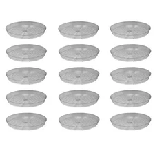Garden Elements Round Clear Vinyl Plant Saucer, 12" (Pack of 15)