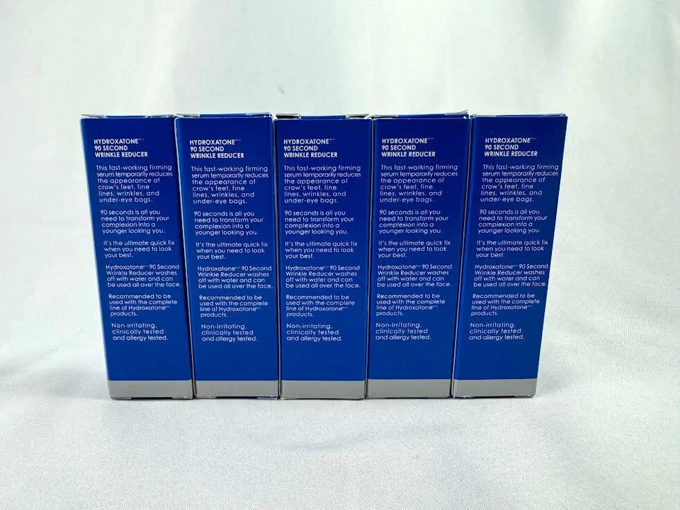 Lot Of 5 - Hydroxatone 90 Second Wrinkle Reducer 0.33 Fl. Oz Tube New & Sealed! - Image 4 of 4