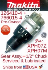 MAKITA Pre-Owned OEM 126410-4 Gear Assy. + 766015-4 1/2" Keyless Chuck for XPH07