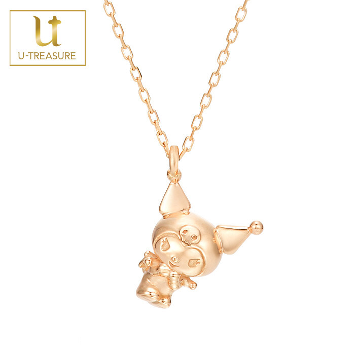 Sanrio My Melody Kuromi Necklace Ladies K10 Pink Gold U-TREASURE