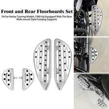 Driver Passenger Chrome Anti-Slip Floorboard For Harley 86-25 Road Electra Glide