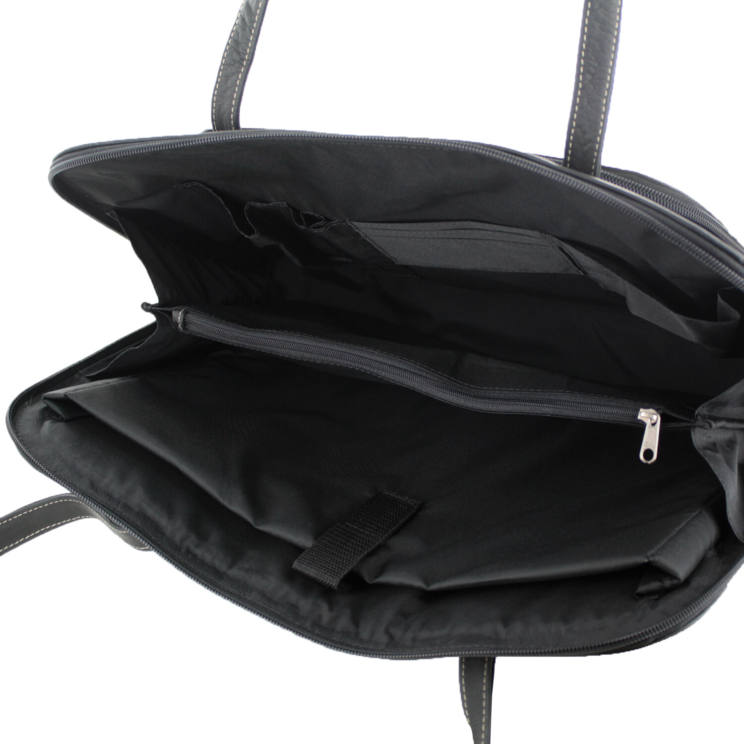Royce Executive Tote Bag, Colombian Vaquetta Cowhide Leather, Black