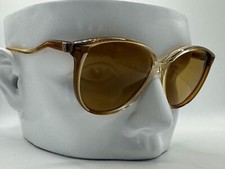 NEW Vintage Oversize Sunglasses  Non RX  Brown Plastic  Happy Eyes  USA Made