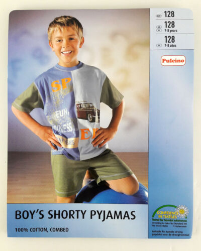 Kinder Jungen Shorty Pyjama Schlafanzug Hausanzug 100%Baumwolle Gr. 128, Gr. 140 - Bild 2 von 5