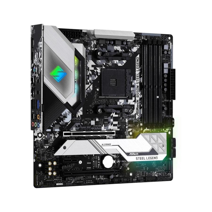 ASRock AMD Ryzen Socket AM4 Micro ATX Motherboard B550M Steel