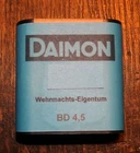 GERMANY WEHRMACHT 4.5 Volt Flashlight / Lamp / Torch Battery DAIMON - repro (d)