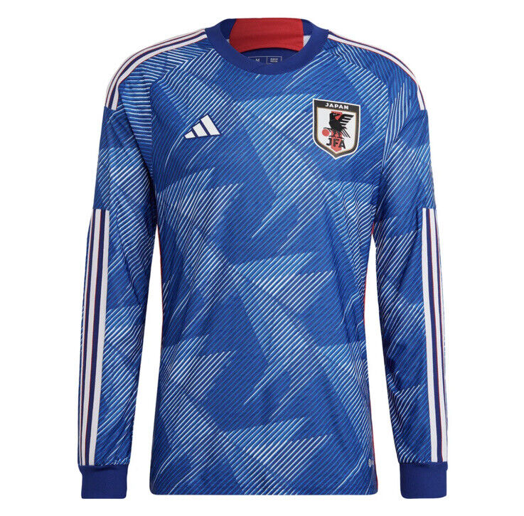 Adidas Japan 2022 Authentic Home Long Sleeve Jersey Shirt Adidas Japan 2022 Authentic Home Long Sleeve Jersey Shirt
