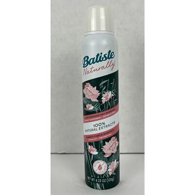 Batiste Naturally Dry Shampoo Extra Lift Bamboo Fiber Gardenia Fine Hair 4.23oz.