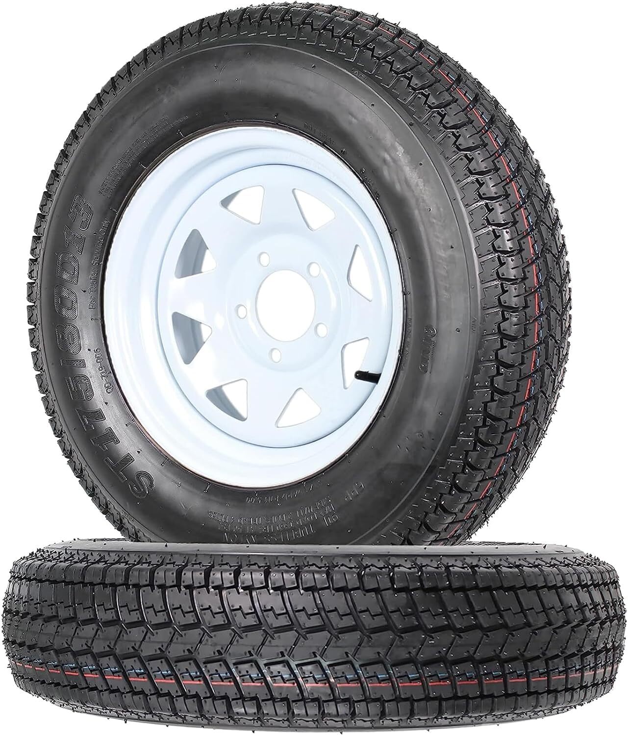 2 Pack ST175/80D13 Trailer Tires and 13