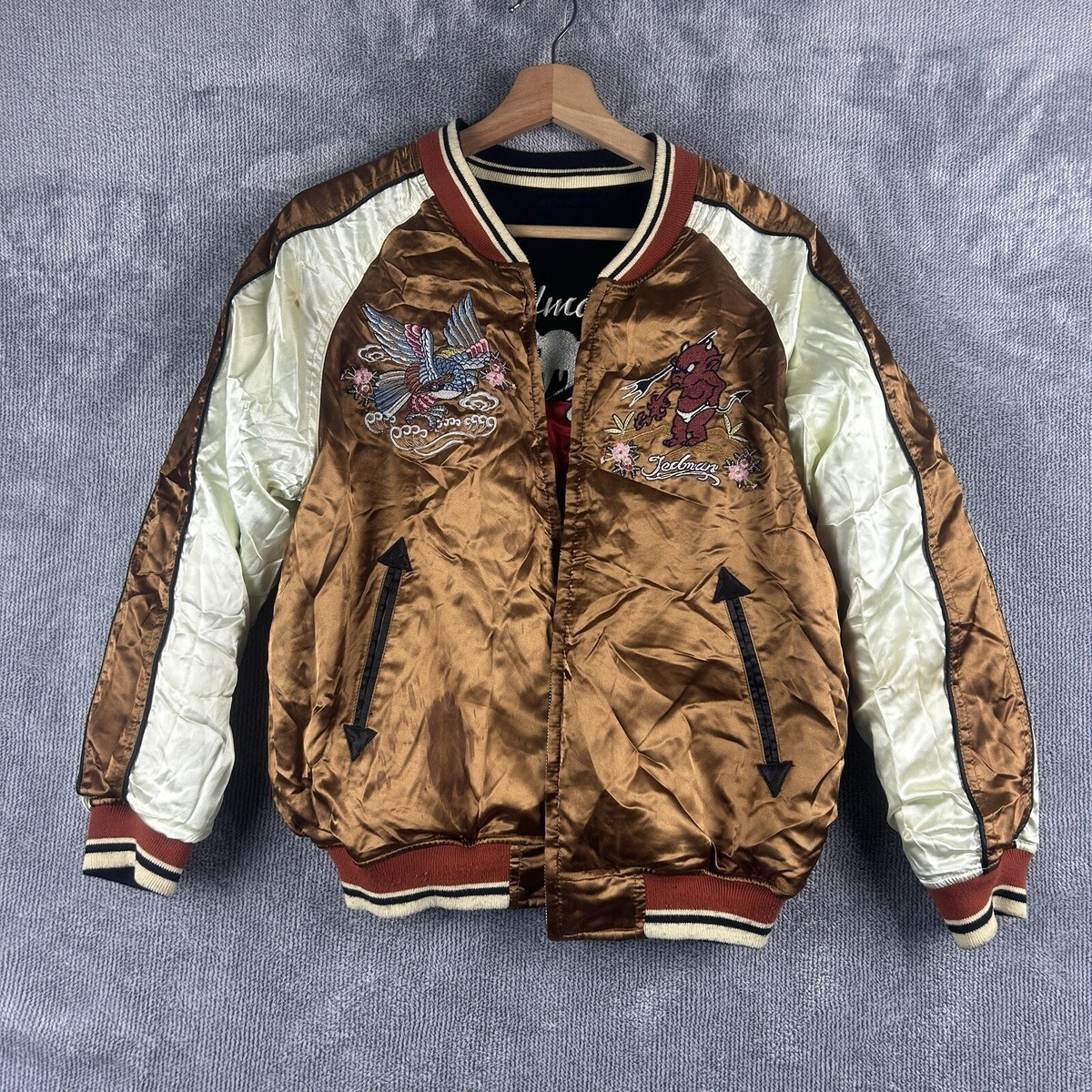 Tedmans x Jupe Vendue Jacket Small S Sukajan Reversible Devil Tedmans x Jupe Vendue Jacket Small S Sukajan Reversible Devil