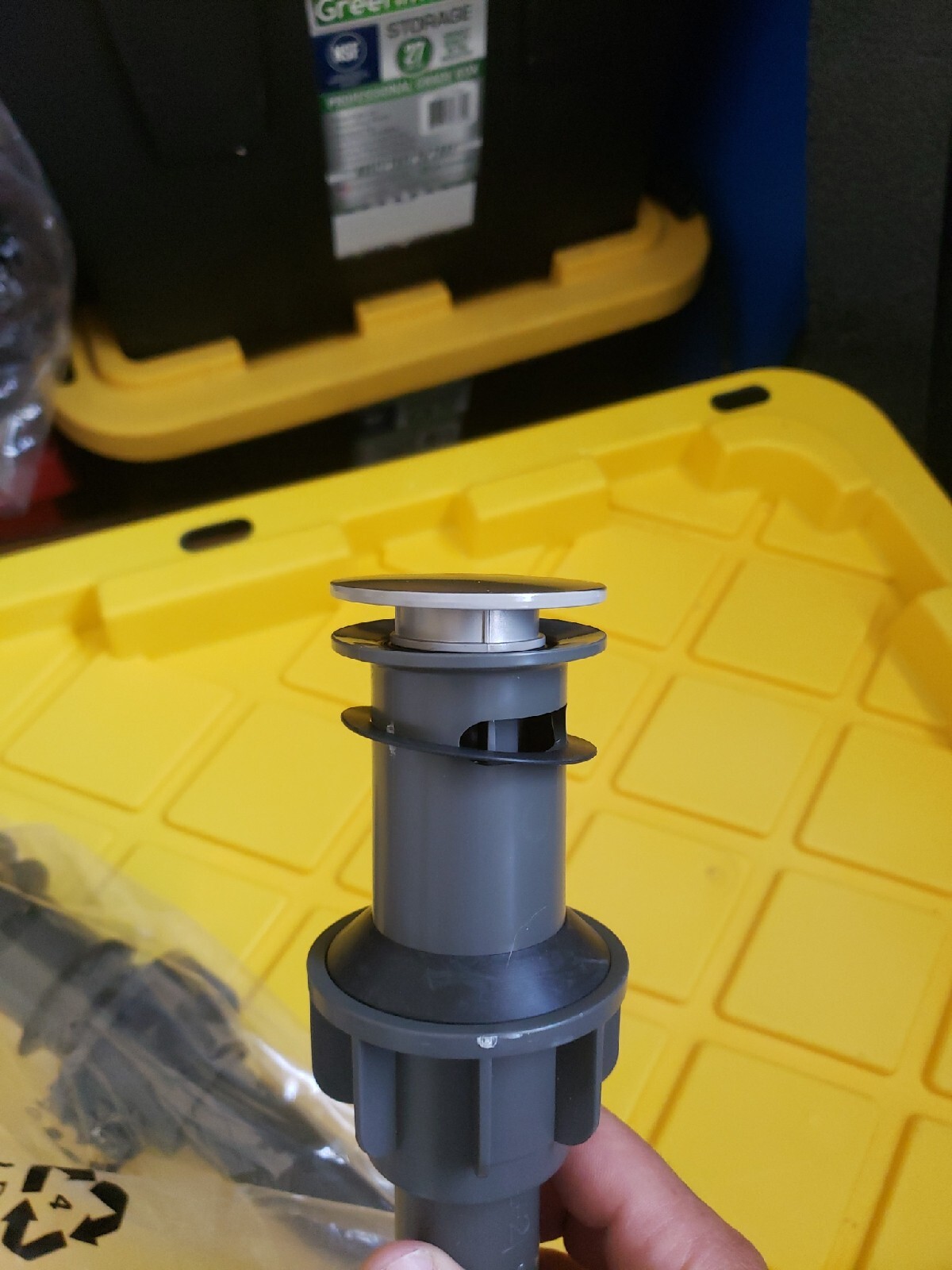 Delta Masco Drain Assembly Bathroom Push PopUp Brushed Nickel