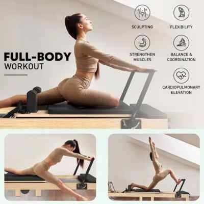 Pilates Reformer Machine Wood PRO Pilates Bed 1300LB  US SELLER  FAST SHIPPING