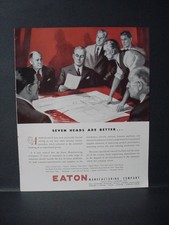 1946 Eaton manufacturing Cleveland OH Business Industrial Vintage Print Ad 11035
