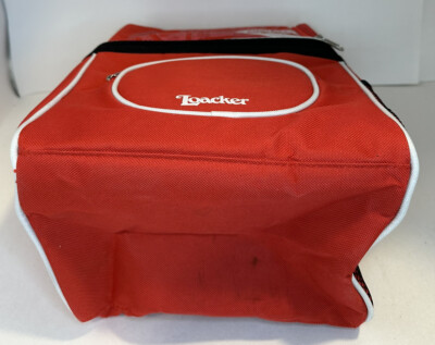 Loacker wafer cookie red white backpack promo item Loacker Wafer Cookie Red White Cooler Bag RARE Promo Item | eBay main image 3