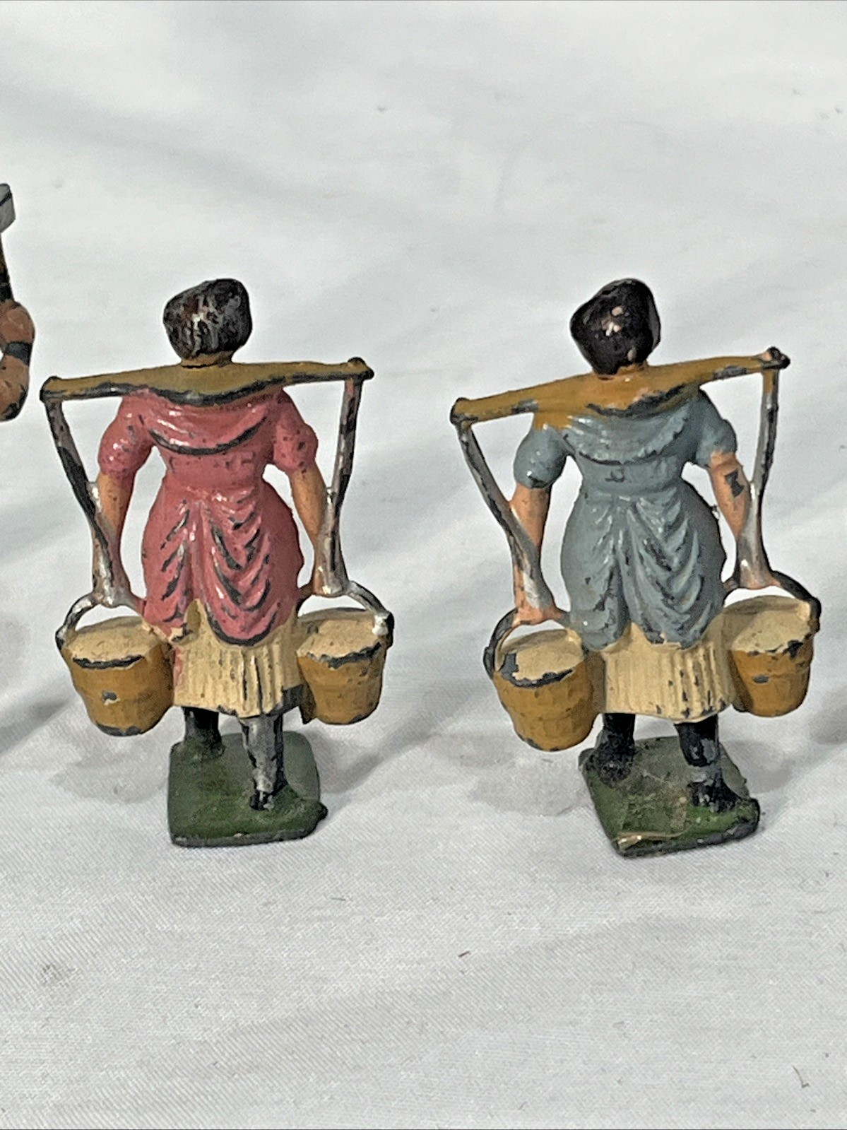 13 Piece Figures Vintage John Hill Co Lot Miller  Milkmaid Drover Hobo England