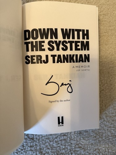 SIGNED SERJ TANKIAN DOWN WITH THE SYSTEM UK EDITION 1ST/1ST - Picture 2 of 5