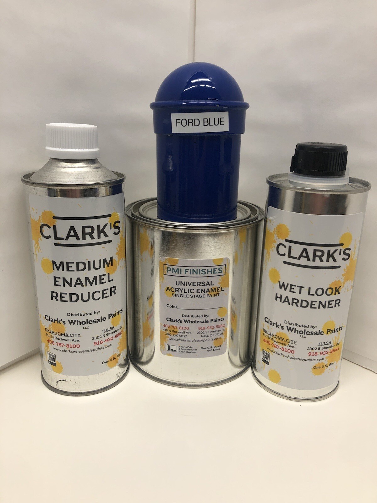 Ford Blue Quart Kit Single Stage ACRYLIC ENAMEL Car Auto Paint Kit eBay