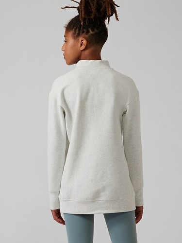 Athleta Girl Grey Retroactive Half Zip 
