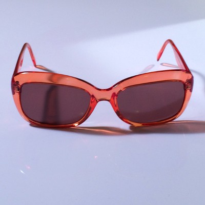 VINTAGE Occhiali da sole Allison S055 671S, Celluloide Arancio, Lenti Brown  | eBay