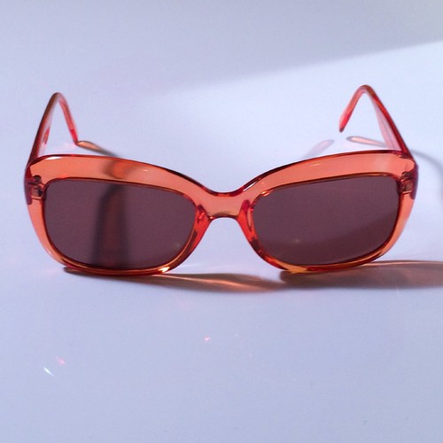 VINTAGE Occhiali da sole Allison S055 671S, Celluloide Arancio, Lenti Brown  | eBay