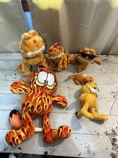 lot of 6 garfield plush stuffed animals Ty, garfield the movie, etc