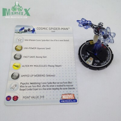 Heroclix Web of Spider-Man set Cosmic Spider-Man #064 Chase figure w/card!