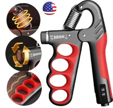 Hand Grip Strength Power Trainer Gripper Strengthener Adjustable Gym Exerciser -
