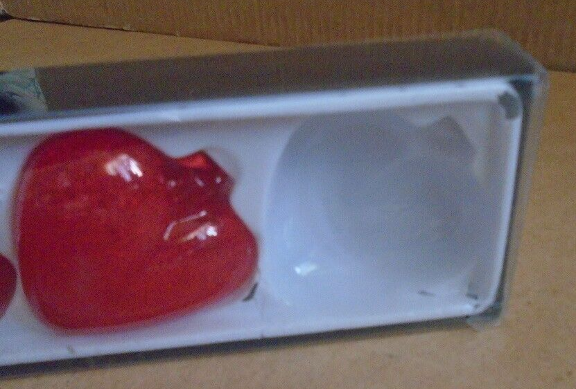 IKEA YRSNO RED Glass Glitter Hearts Ornaments 2-Boxes (7-pcs) | eBay