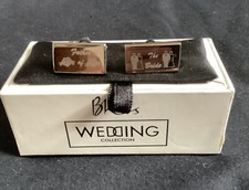 BHS FATHER OF THE BRIDE SILVER COLOURED CUFFLINKS