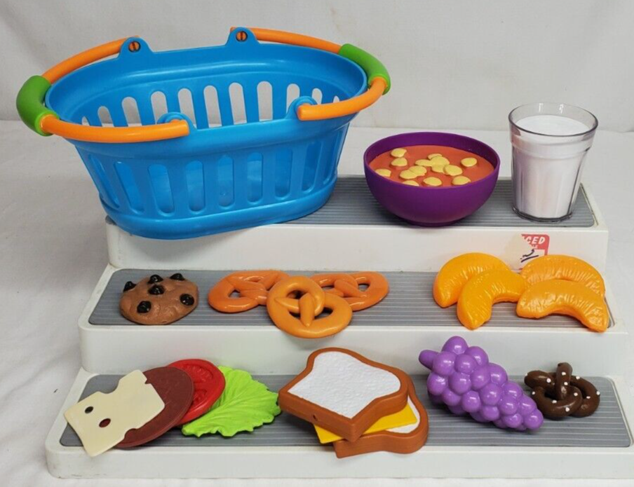 Pretend Play Food Lunch Basket Set 20-Piece with Soup for Kids  -image