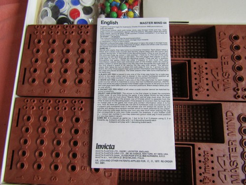 1977 INVICTA MASTER MIND MASTERMIND 44 100% COMPLETE - Picture 5 of 5