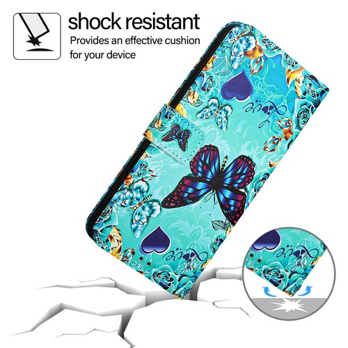 Plain Painted Wallet Book Phone Cover for ZTE Blade A75 A73 A52 A53 V70 V60 V40S - Picture 11 of 20
