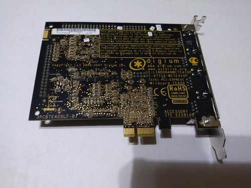Digium Wildcard 5TE420 Quad T1/E1 PCI EXPRESS 3PCBTE420LF-B1 Used - Picture 5 of 5