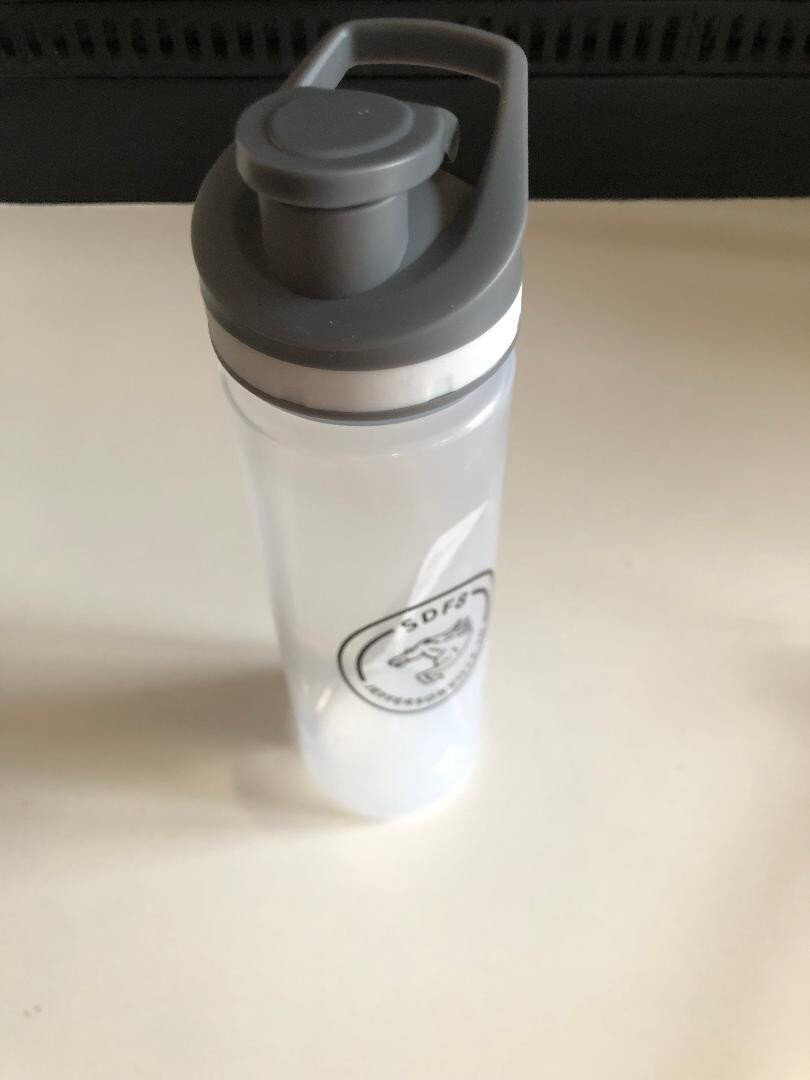 NEW Amazon Logo Sport Plastic Reusable Water Bottle Clear Drink 22 oz