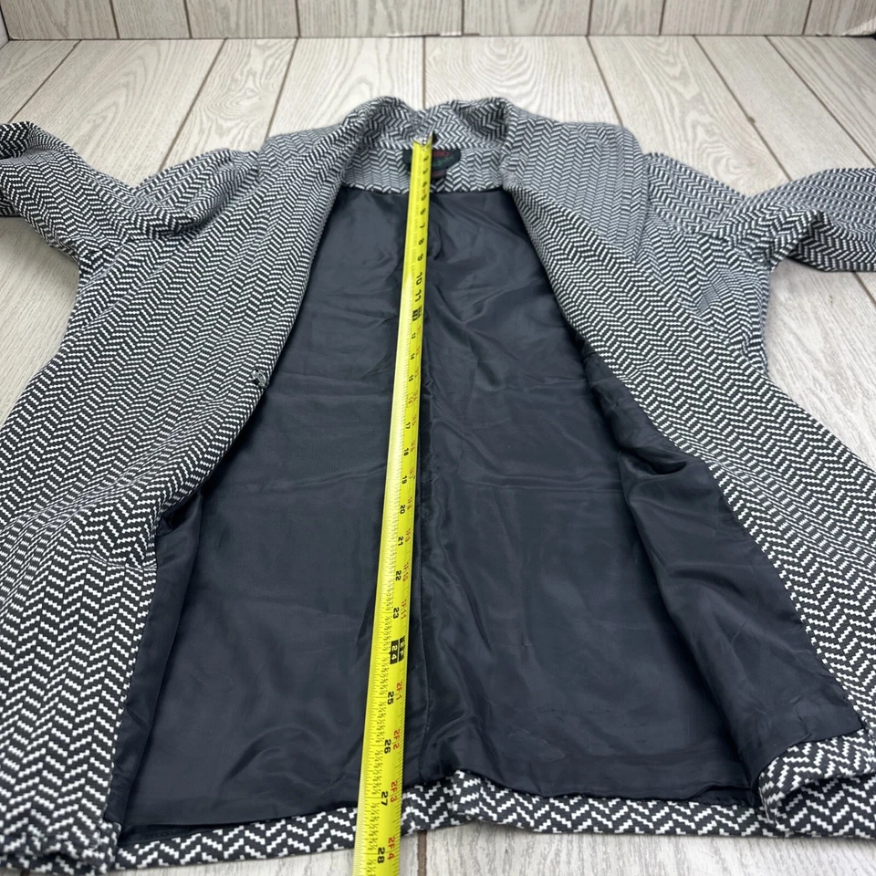 Chaqueta Blazer Ashro Negro Blanco Espiga Cena Fiesta Talla 16 Foto 4 de 4