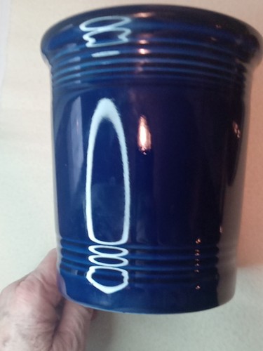 fiestaware FIESTA WARE large CANISTER CROCK LID cobalt blue 9.5 tall - Imagen 11 de 12