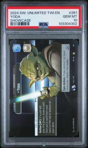 2024 Star Wars Unlimited Yoda Sensing Darkness Foil Showcase Leader PSA 10 GEM - 第 1/3 張圖片
