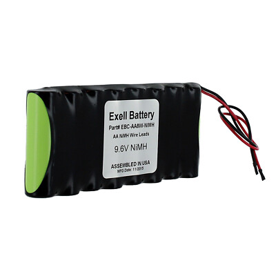 9.6V Custom NiMH 2100mAh Battery Pk 6'' Bare Leads for NT8JY Futaba 4NBL/BF/BP