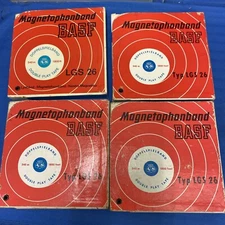 4 Vintage Magnetophonband BASF Reel to Reel Tape 5” 1800ft Bst Of GOON SHOW 1960